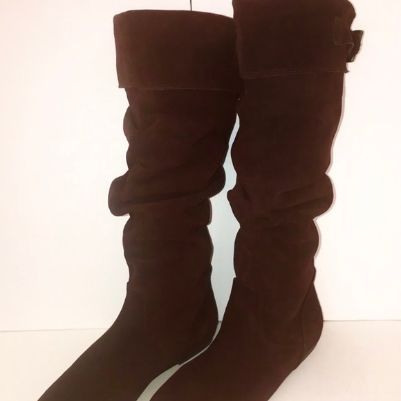 soft suede knee high boots